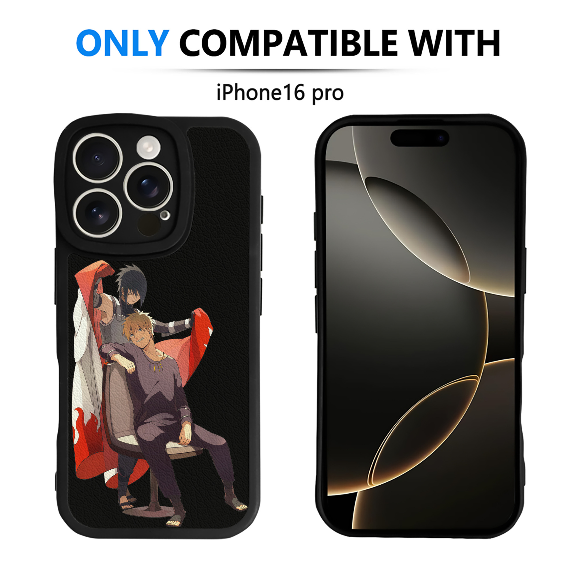 （画像用） NARUTO -ナルト- うずまき ナルト Uzumaki Naruto 【iPhone 16シリーズ対応】シリコンスマホケース（レザー調） 材質：シリコン